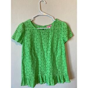 Lilly Pulitzer Green Lace Blouse